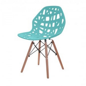 SILLA PLASTICA DE DISEÑO GARDEN LIFE AKRON VERDE TIFFANY