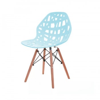 SILLA PLASTICA DE DISEÑO GARDEN LIFE AKRON CELESTE