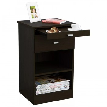 MESA DE LUZ CON DESAYUNADOR CENTRO ESTANT MLDW WENGUE