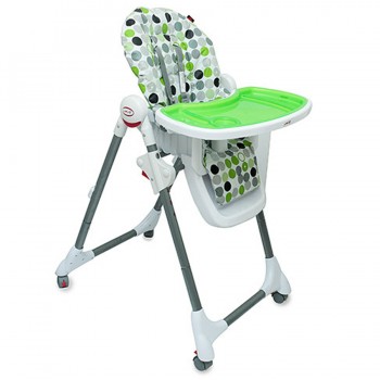 SILLA ALTA DE COMER PLEGABLE LOVE 652 VERDE 3 POSICIONES