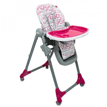 SILLA ALTA DE COMER PLEGABLE LOVE 652 ROSA 3 POSICIONES