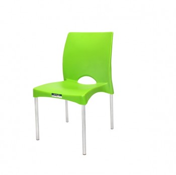 SILLA PLASTICA PATAS CAÑO GARDEN LIFE BOSTON VERDE