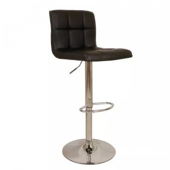 BANQUETA ALTA TAPIZADA NEGRO BS065N