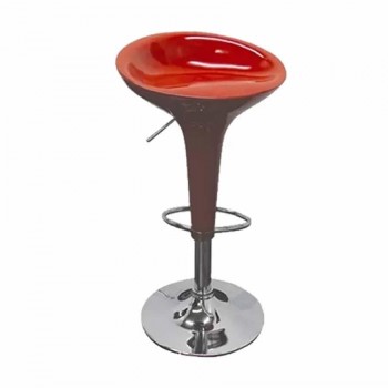 BANQUETA DE PIE SILLA DE BARRA TM ROJA DE ALTURA REGULABLE