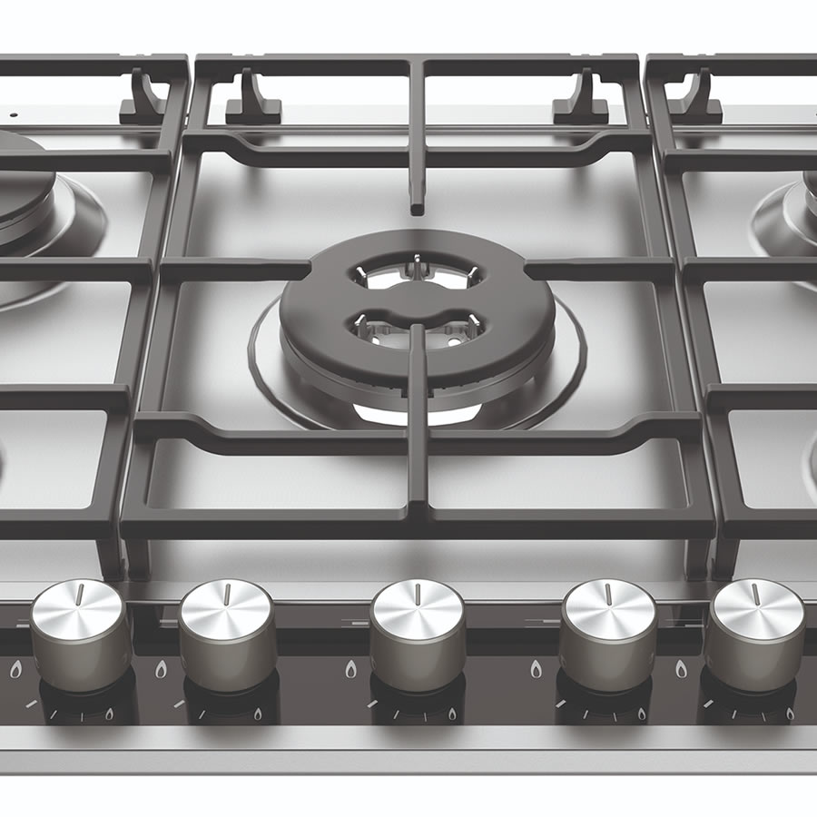 Anafe A Gas Ariston Pkll751 D2 Ix 75cm 5 Hornallas