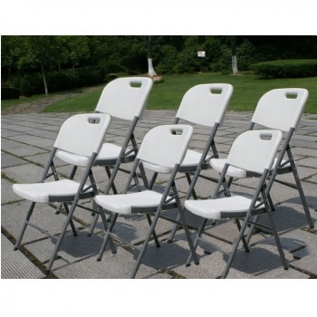 COMBO DE 6 SILLAS PLEGABLE PLASTICA CAÑO