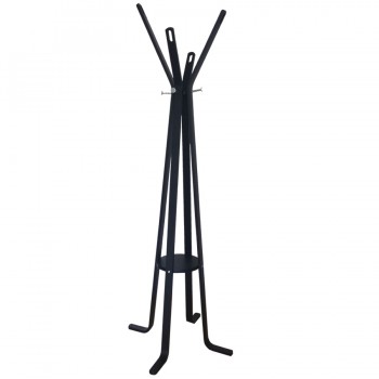 PERCHERO DE PIE NORDICO DE MADERA NEGRO