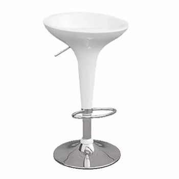 BANQUETA DE PIE SILLA DE BARRA BLANCA CON ALTURA REGULABLE