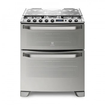 COCINA DOBLE HORNO CON VISOR MULTIGAS ELECTROLUX 76XDR INOX