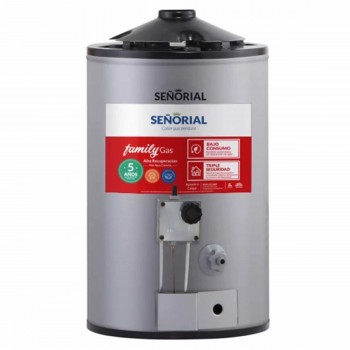 TERMOTANQUE A GAS SEÑORIAL FAMILY ALTA RECUPERACIÓN 30LTS