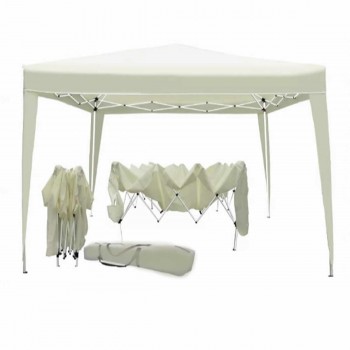CARPA DE JARDIN PLEGABLE GAZEBO 3X3 PORTABLE COLOR BEIGE.