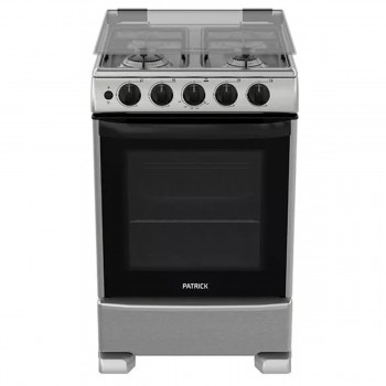 COCINA A GAS PATRICK CP9656I INOX 4 HORNALLAS 55CM