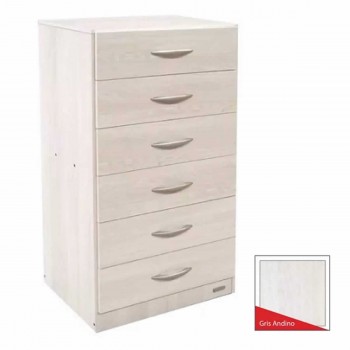CHIFFONIER PLATINUM 920 GRIS ANDINO 6 CAJONES