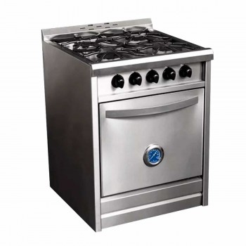 COCINA INDUSTRIAL A GAS PEABODY PC600 60CM 4 HORNALLAS