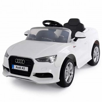 AUTO A BATERÍA PARA NIÑOS AUDI A3 BLANCO A CONTROL Y MANUAL