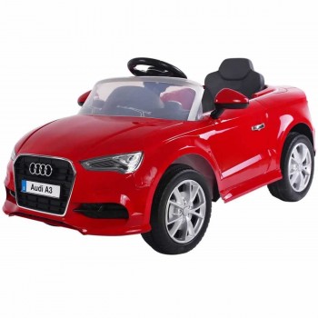 AUTO A BATERÍA PARA NIÑOS AUDI A3 ROJO A CONTROL Y MANUAL