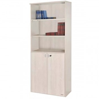BIBLIOTECA DE PUERTAS BAJAS PLATINUM 530 GRIS ANDINO