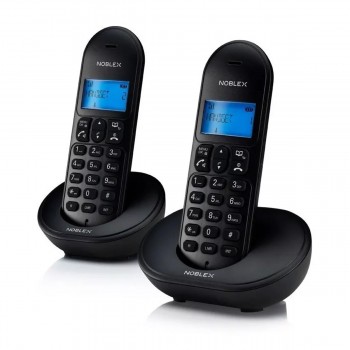 TELEFONO INALAMBRICO DUO NOBLEX NDT4000TW MANOS LIBRES DUAL TECNOLOGÍA DIGITAL DECT AGENDA 50 NUMEROS