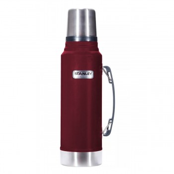 TERMO STANLEY CLASICO ORIGINAL DE 1 LITRO PICO CEBADOR ROJO