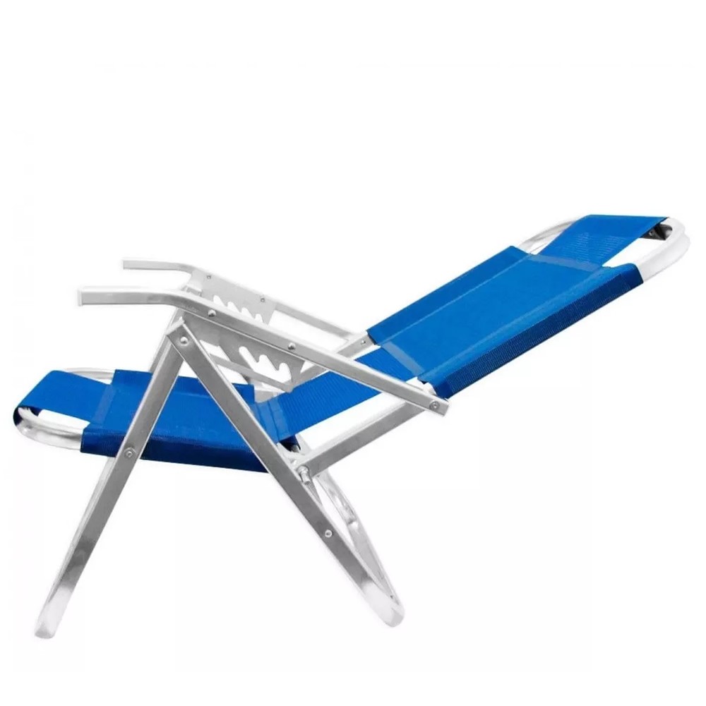 Reposera Aluminio 5 Posiciones Botafogo Ipanema Azul Tio Musa