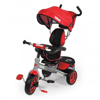 TRICICLO INFANTIL CON MANIJA DIRECCIONAL BEBESIT JOY ROJO