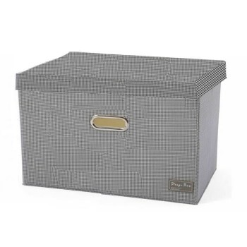 CAJA ORGANIZADOR PLEGABLE CON TAPA 50X40 GRIS
