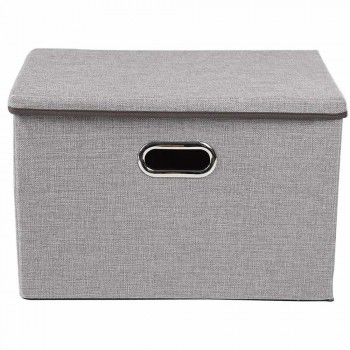 CAJA ORGANIZADORA PLEGABLE CON TAPA PLEGABLE 45X30 GRIS
