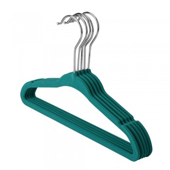 PERCHAS SLIM TERCIOPELO X 5 VERDE