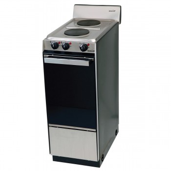 COCINA ELÉCTRICA DE PIE ANGOSTA BROGAS 1530 INOX 2 HORNALLAS