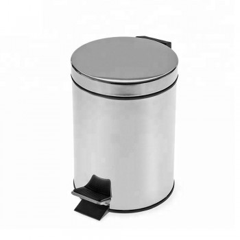 CESTO DE BASURA 5 LITROS CON PEDAL INOXIDABLE