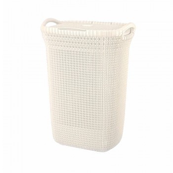 CESTO PLASTICO REY SIMIL RATAN GRANDE NATURAL 60LTS