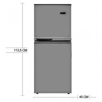 HELADERA CON FREEZER KANJI KLJ108F PLATA 125LTS