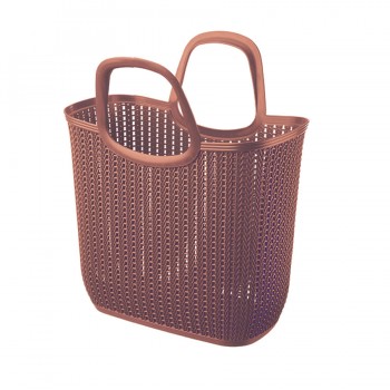 BOLSO PLASTICO VALERIA CON ASAS REYPLAST MARRON