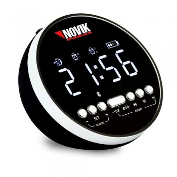 PARLANTE RELOJ DESPERTADOR PORTATIL NOVIK AION