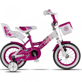 BICICLETA RODADO 12 AURORA FLOWER FUCSIA