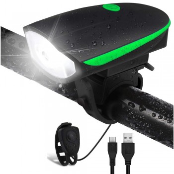 LUZ LED PARA BICICLETA 250 LUMENS VERDE