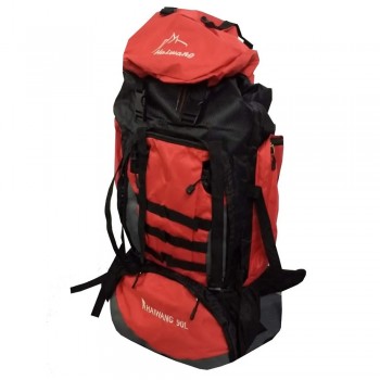 MOCHILA CAMPING OUTDOOR ROJO-NEGRO 90LTS