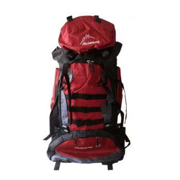 MOCHILA CAMPING NEGRO - BORDO 90LTS