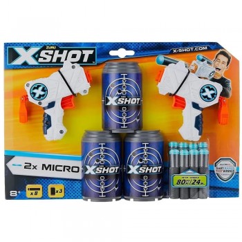 PISTOLA DE DARDOS ZURU X SHOT DOUBLE MICRO X
