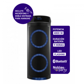 BAFLE PARLANTE ACTIVO NOBLEX MNT390 PORTATIL RECARGABLE MIC