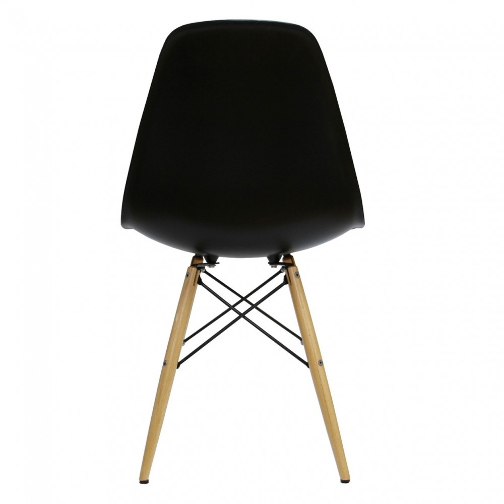 Juego De 4 Sillas Eames Negro Garden Life - Tio Musa
