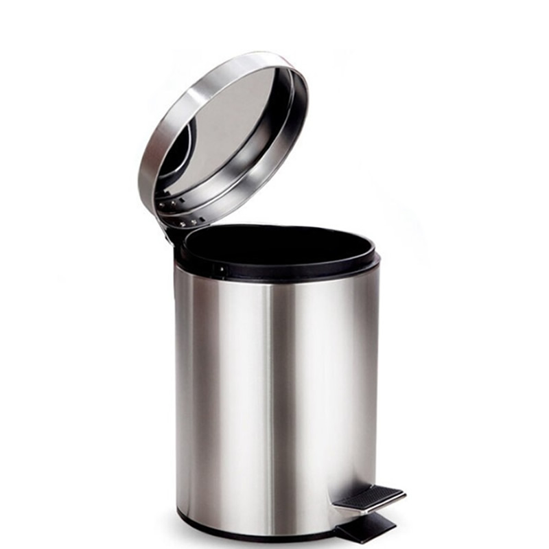 Cesto De Basura 5 Litros Con Pedal Inoxidable - Tio Musa