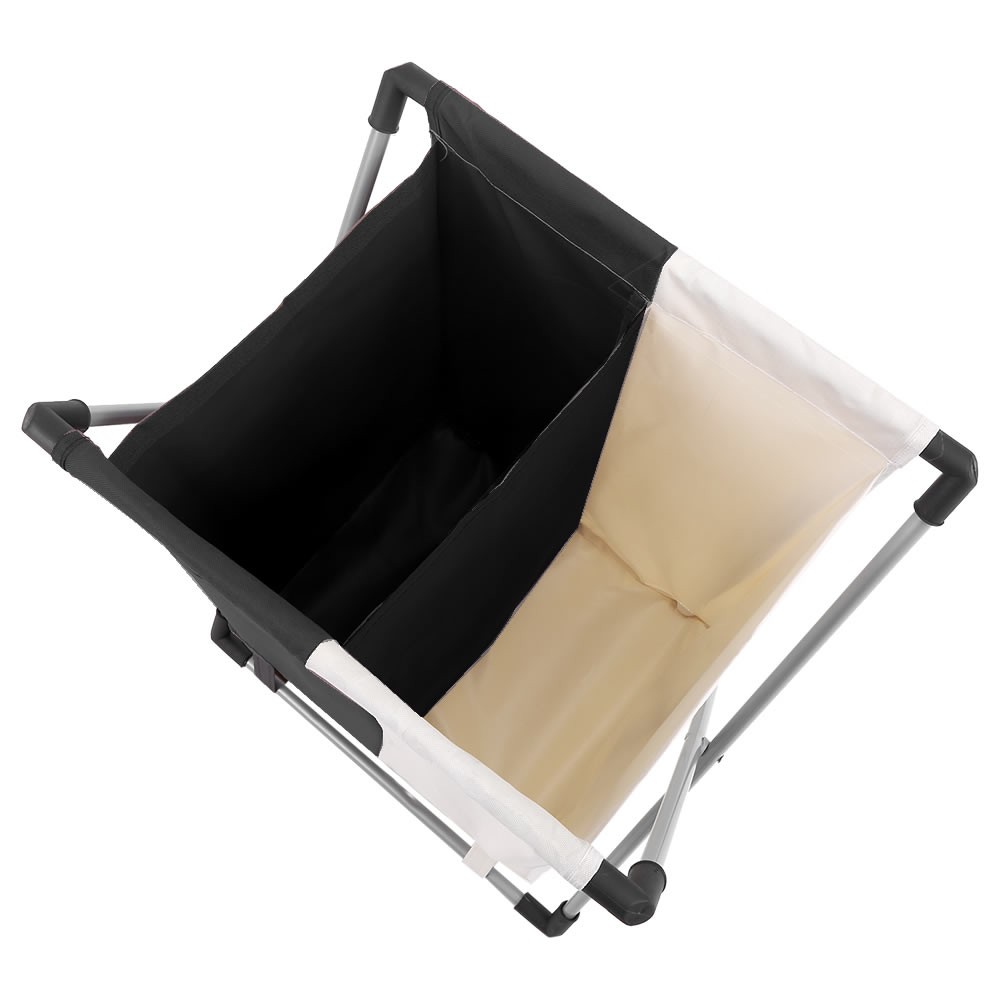 Canasto Doble Para Ropa Sucia Blanco/Negro - Tio Musa