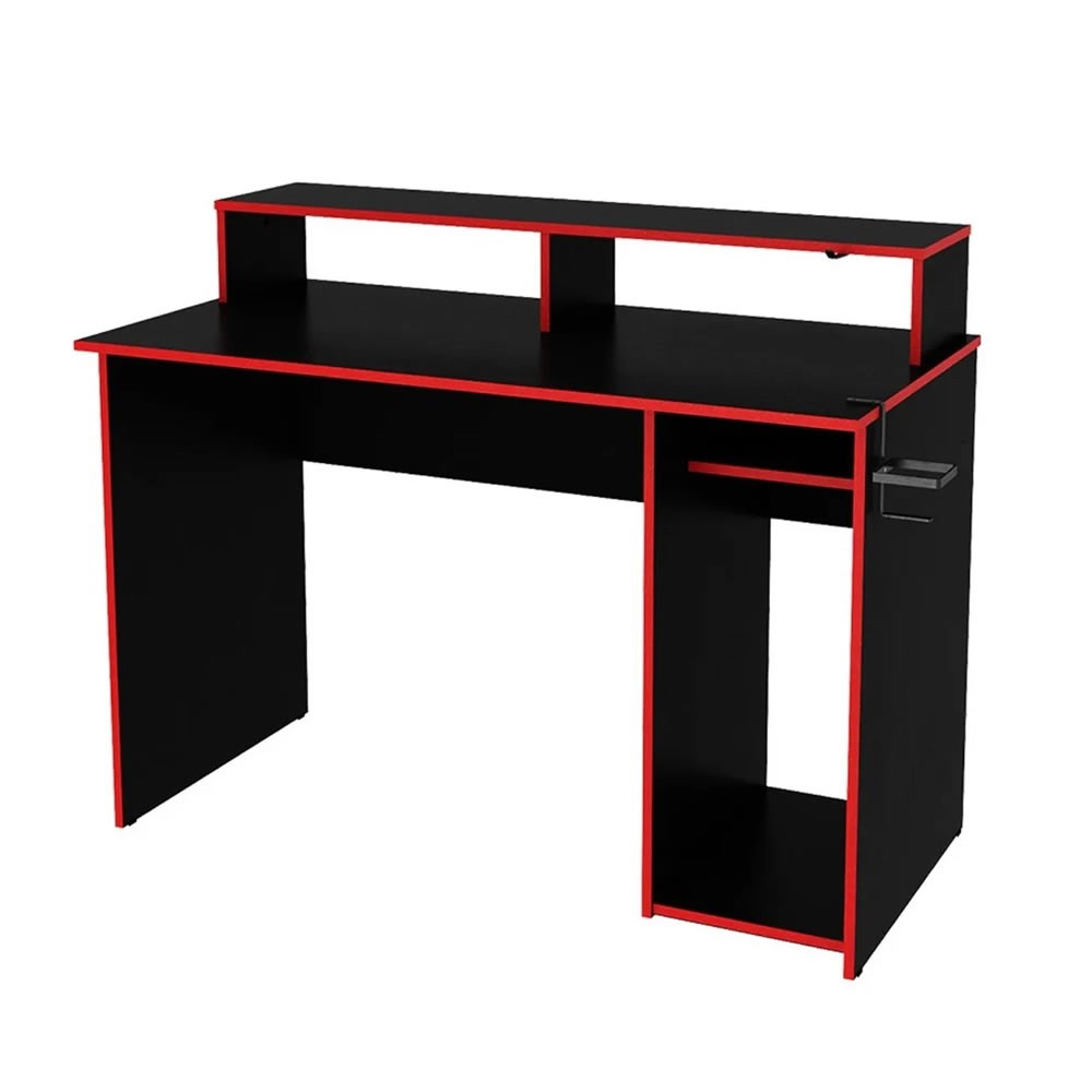 Escritorio Gamer Centro Estant Eg1r Negro y Rojo - Tio Musa