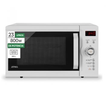 Microondas Grill 17 L Acero Inoxidable Display Digital 700w Atma